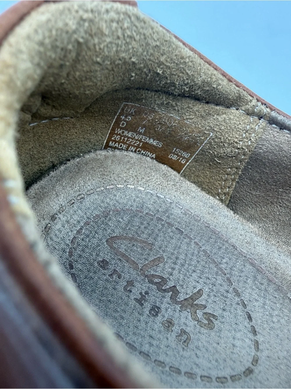 Clark’s Artisan Rosalyn Nicole Tan Comfort Slip On Leather Shoes